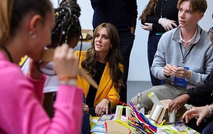 Action for Children's Royal Patron the Princess of Wales meeting young ambassadors