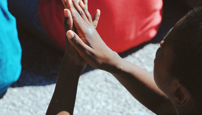 boy with focus on hands