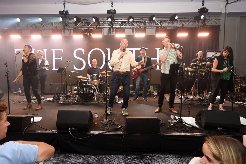 A band called The South performing on stage