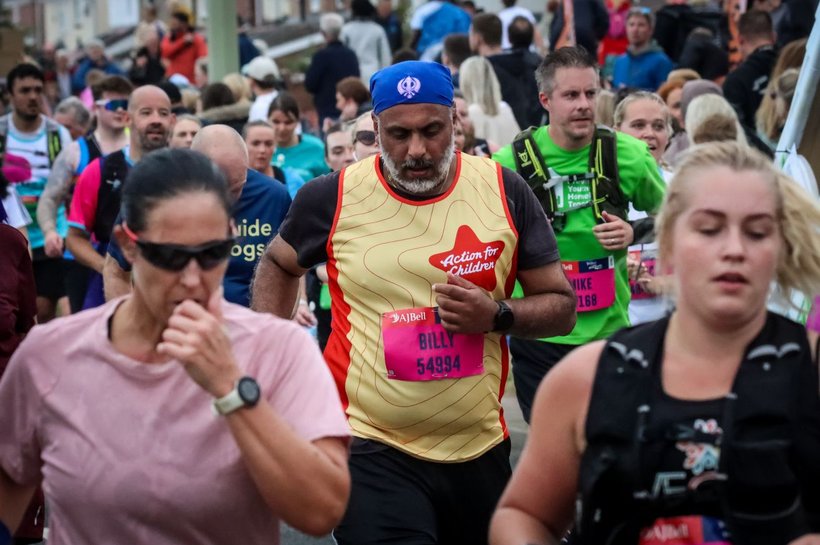 Action for Children runner at the Great North Run 2025