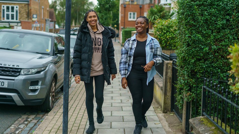 Miracle and her Transition Worker Catherine
