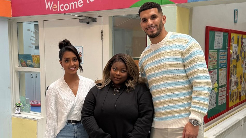 Young Ambassador Rachel with Love Islander's Kai and Sanam