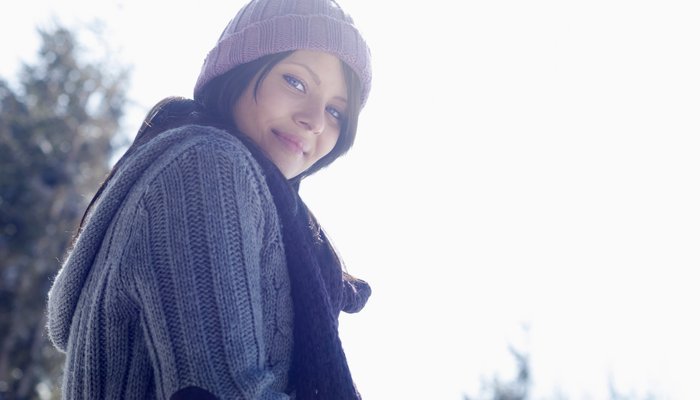 teenager selfie winter image