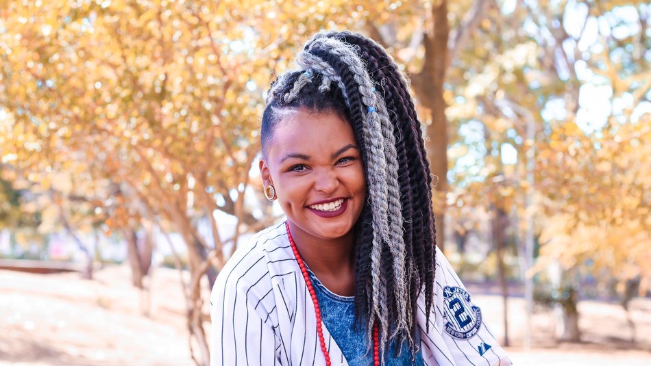 Very happy teenage girl outdoors