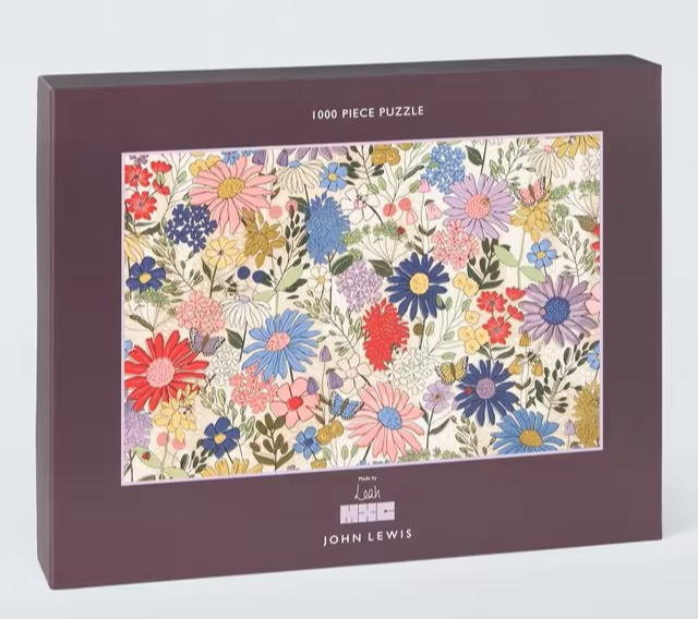 Floral printed jigsaw puzzle, 1000 pieces