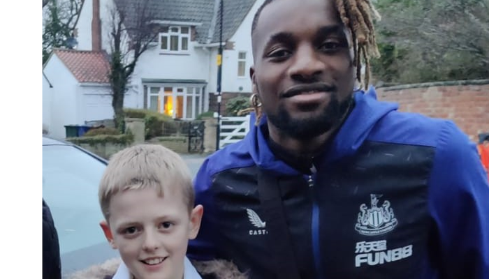 Alfie meets Allan Saint-Maximin