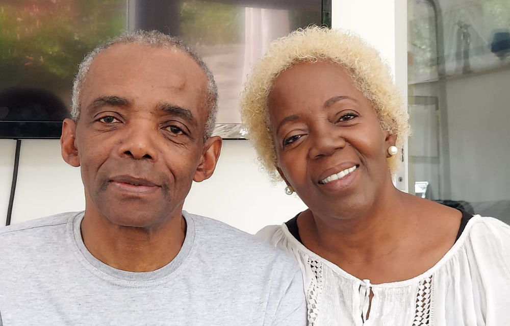Foster carers Annette and Lloyd smiling
