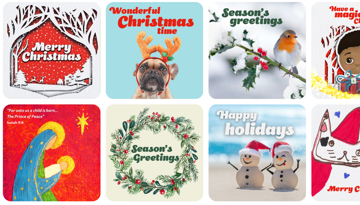 A range of Action for Children Christmas eCards