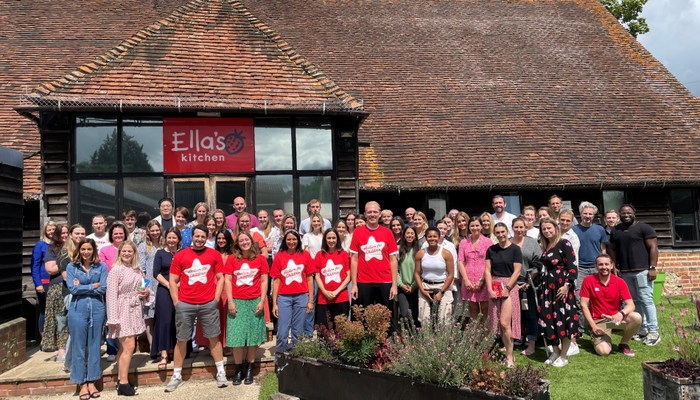 Ella's Kitchen team stood outside