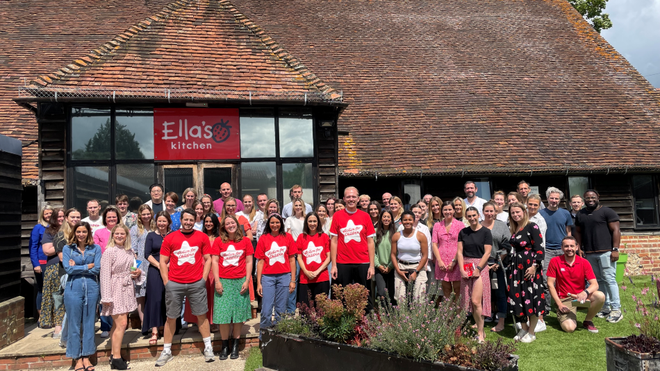 Ella's Kitchen team stood outside