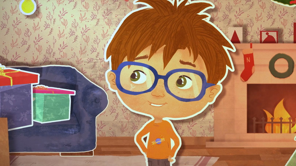 Illustration of Nathan looking happy