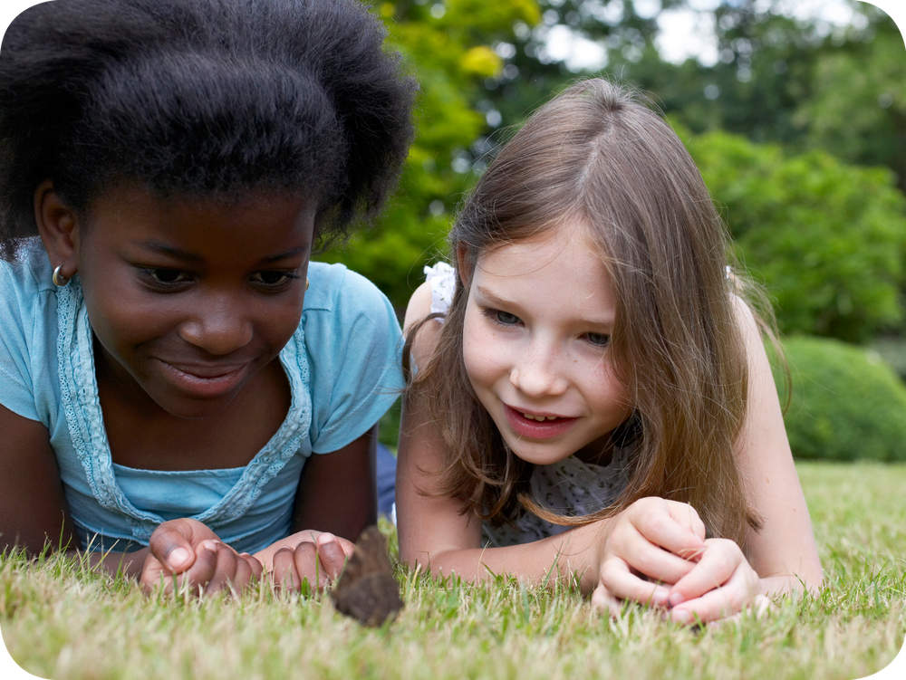 Kids in garden