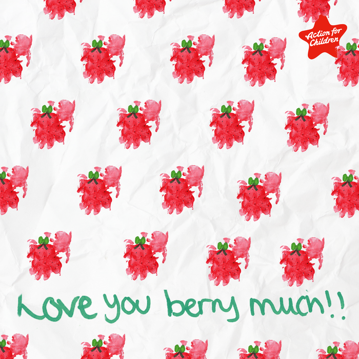 Love you berry much Valentine's Day card, decorated with lots of strawberries and hearts