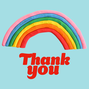 Thank you eCard with playdough rainbow